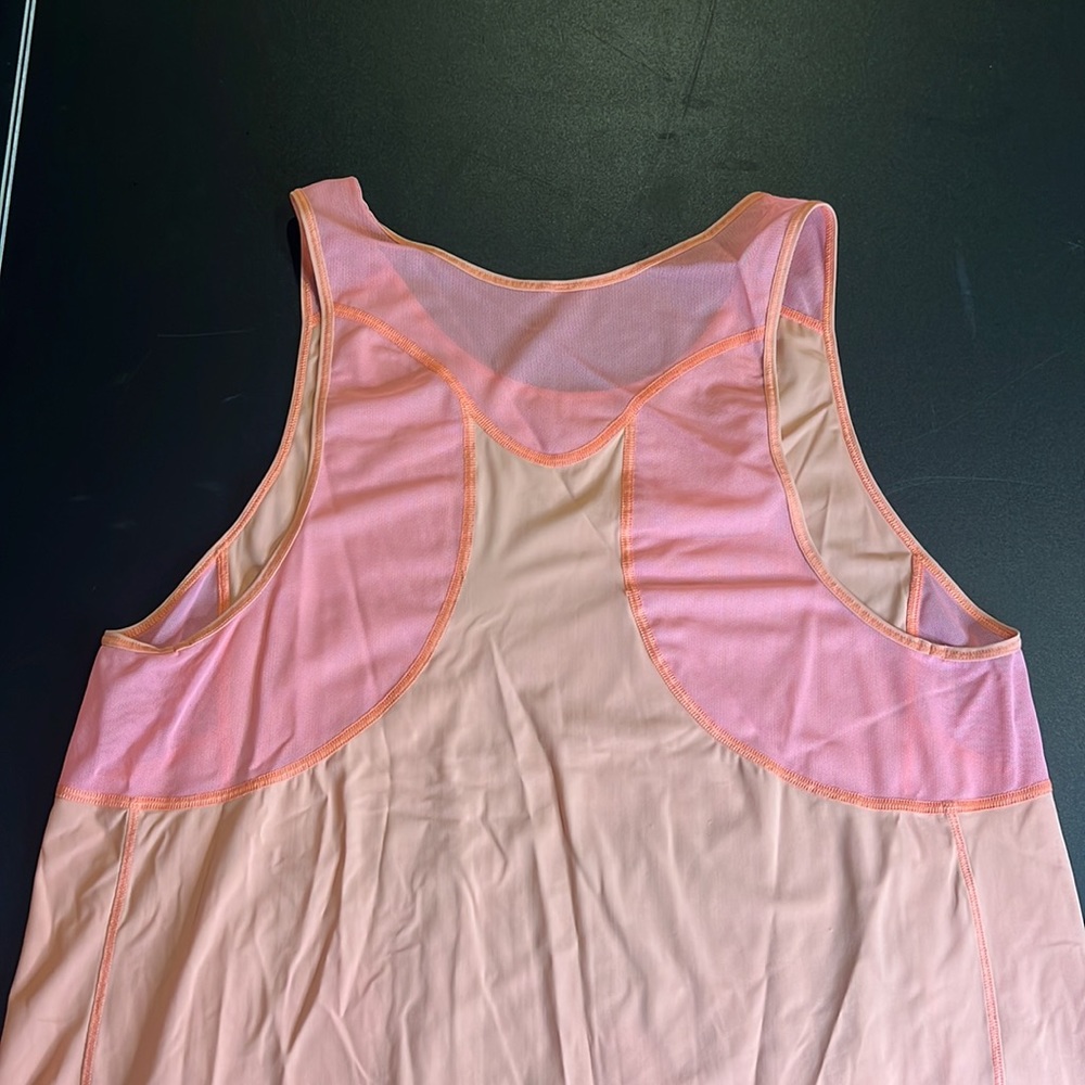 Lululemon Sculpt Tank Ii Pop Orange Size 10 Mesh Upf 50+ Running Tank - Picture 4 of 4